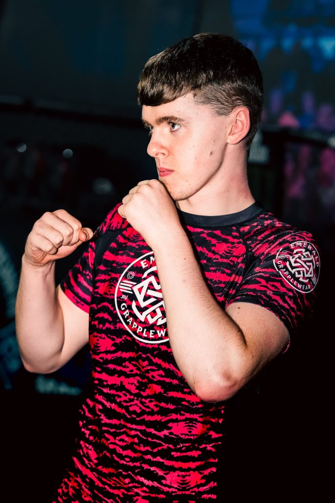 Fighter in a rash guard training at SBG Ireland HQ